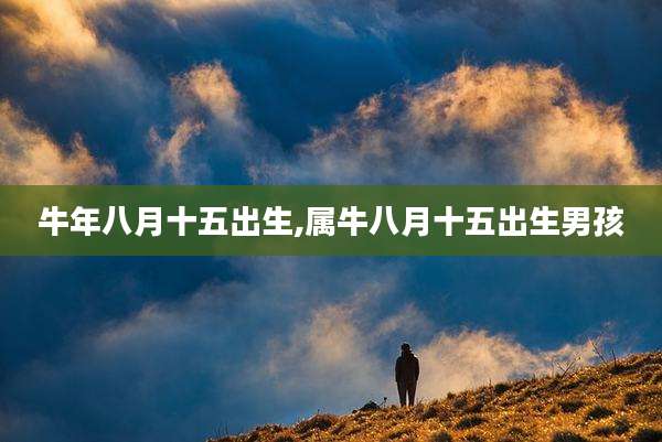 牛年八月十五出生,属牛八月十五出生男孩