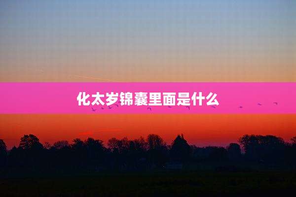 化太岁锦囊里面是什么