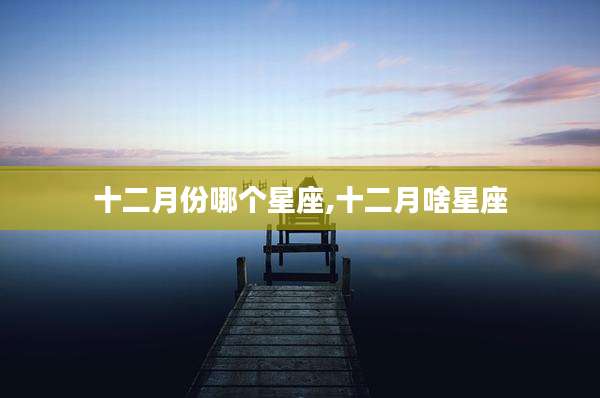 十二月份哪个星座,十二月啥星座