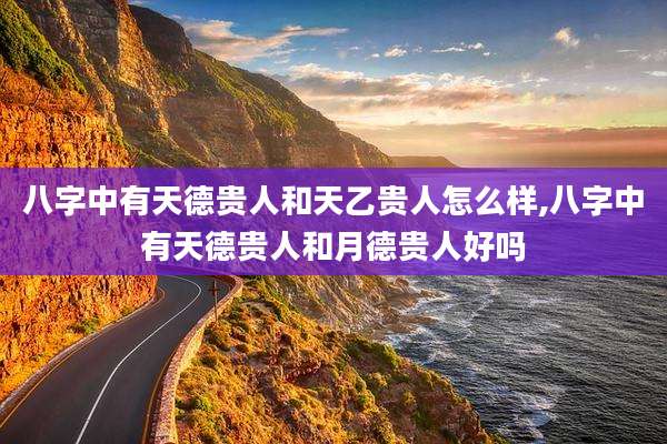 八字中有天德贵人和天乙贵人怎么样,八字中有天德贵人和月德贵人好吗