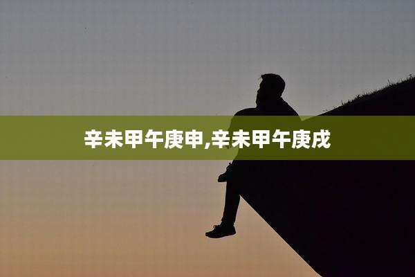 辛未甲午庚申,辛未甲午庚戌