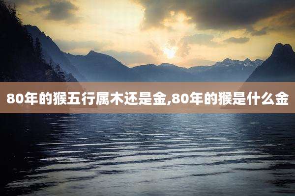 80年的猴五行属木还是金,80年的猴是什么金
