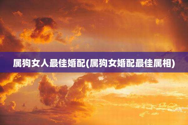 属狗女人最佳婚配(属狗女婚配最佳属相)