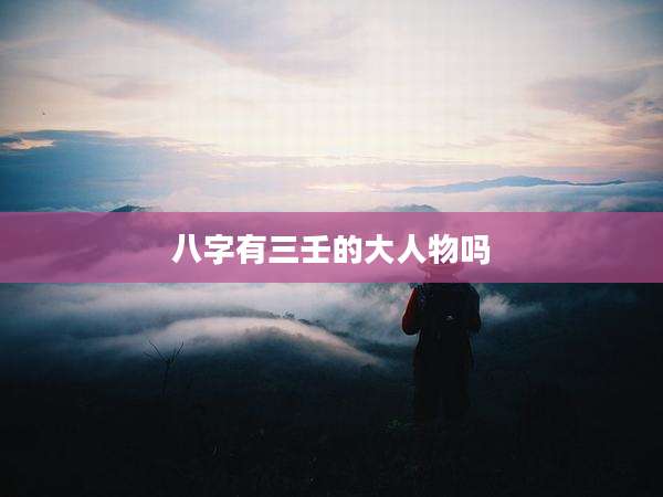 八字有三壬的大人物吗