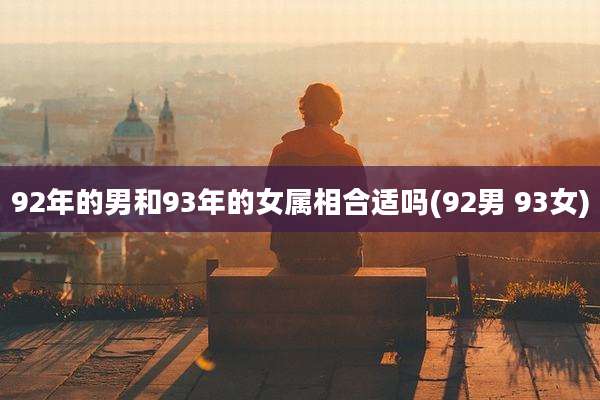 92年的男和93年的女属相合适吗(92男 93女)