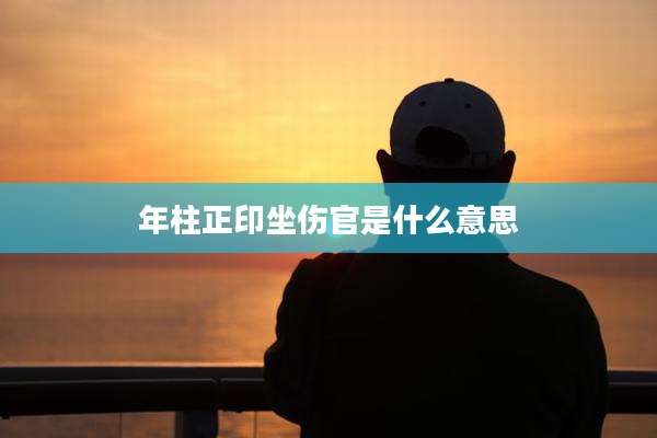 年柱正印坐伤官是什么意思