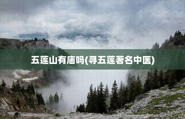 五莲山有庙吗(寻五莲著名中医)