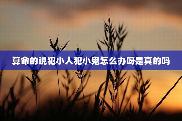 算命的说犯小人犯小鬼怎么办呀是真的吗