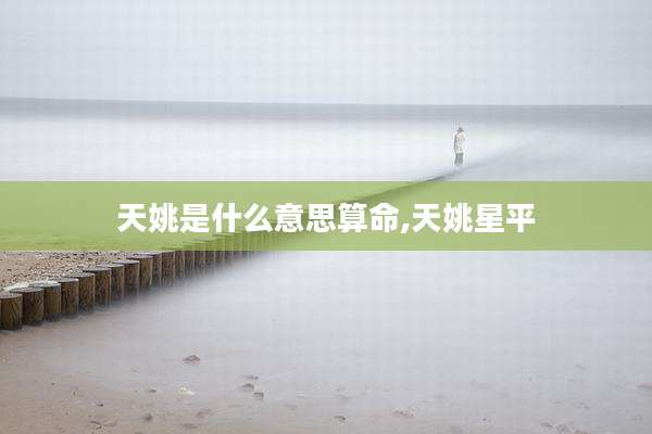天姚是什么意思算命,天姚星平