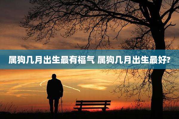 属狗几月出生最有福气 属狗几月出生最好?