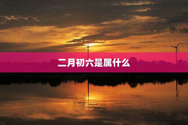二月初六是属什么