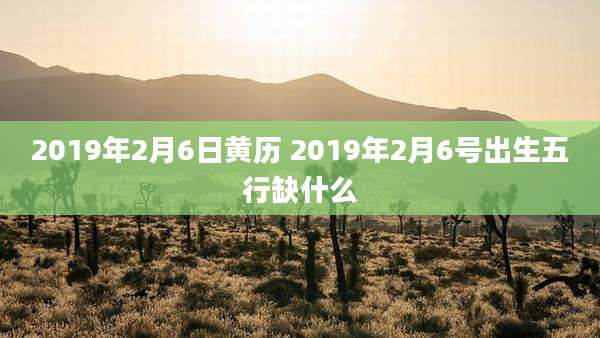 2019年2月6日黄历 2019年2月6号出生五行缺什么