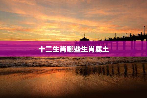 十二生肖哪些生肖属土