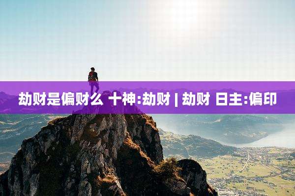劫财是偏财么 十神:劫财 | 劫财 日主:偏印