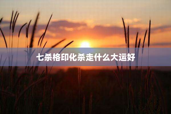 七杀格印化杀走什么大运好