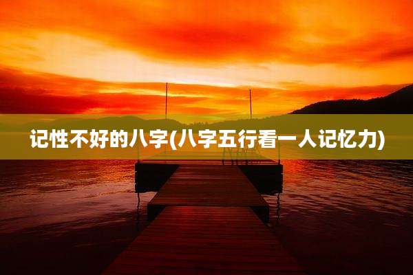 记性不好的八字(八字五行看一人记忆力)