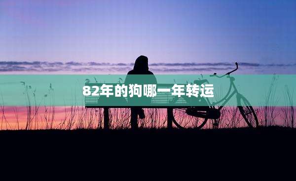 82年的狗哪一年转运