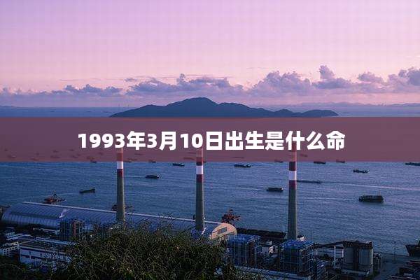 1993年3月10日出生是什么命