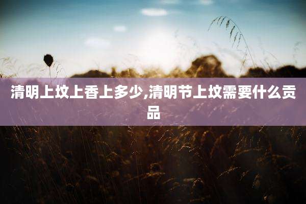 清明上坟上香上多少,清明节上坟需要什么贡品