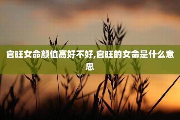 官旺女命颜值高好不好,官旺的女命是什么意思