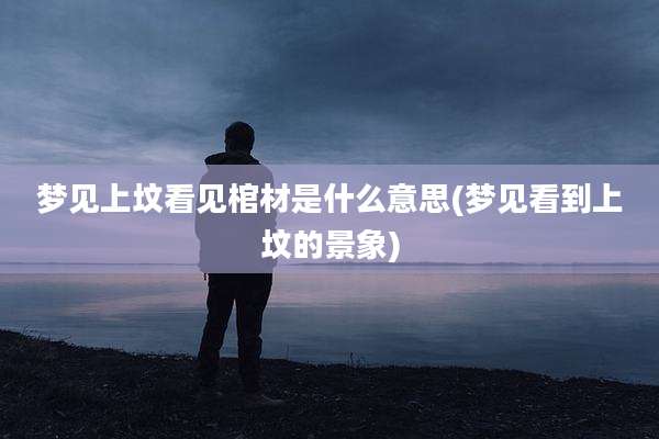 梦见上坟看见棺材是什么意思(梦见看到上坟的景象)