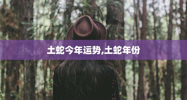 土蛇今年运势,土蛇年份
