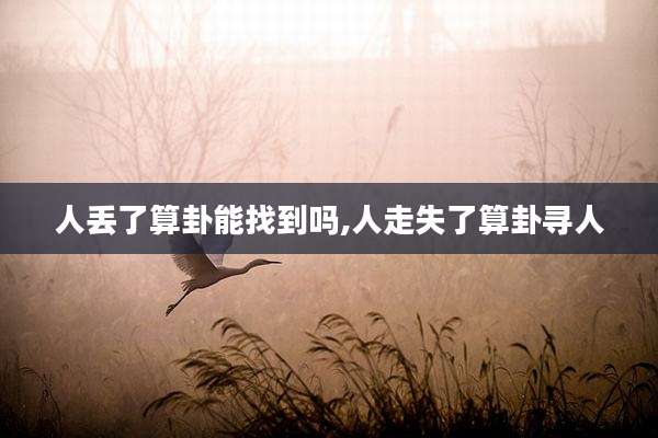 人丢了算卦能找到吗,人走失了算卦寻人