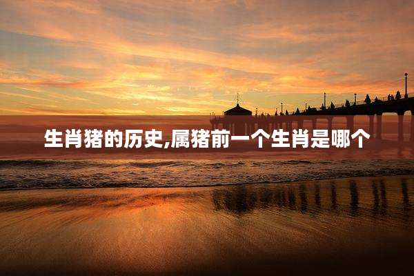 生肖猪的历史,属猪前一个生肖是哪个