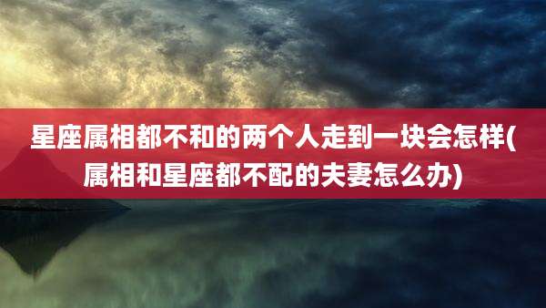 星座属相都不和的两个人走到一块会怎样(属相和星座都不配的夫妻怎么办)