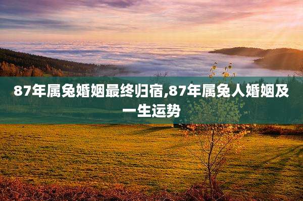 87年属兔婚姻最终归宿,87年属兔人婚姻及一生运势