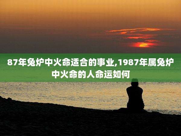 87年兔炉中火命适合的事业,1987年属兔炉中火命的人命运如何