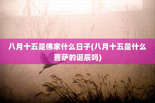 八月十五是佛家什么日子(八月十五是什么菩萨的诞辰吗)