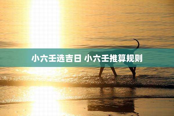 小六壬选吉日 小六壬推算规则