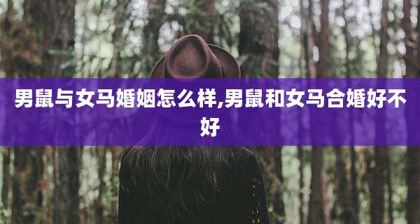 男鼠与女马婚姻怎么样,男鼠和女马合婚好不好