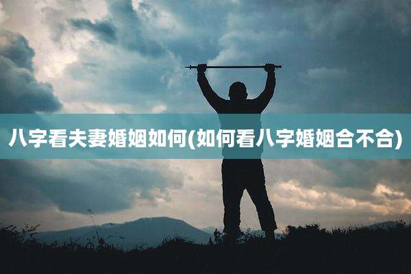 八字看夫妻婚姻如何(如何看八字婚姻合不合)
