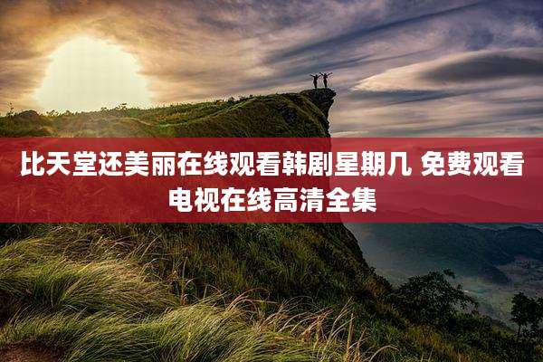 比天堂还美丽在线观看韩剧星期几 免费观看电视在线高清全集