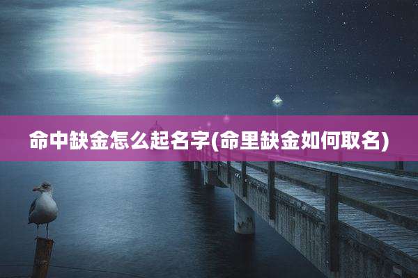 命中缺金怎么起名字(命里缺金如何取名)