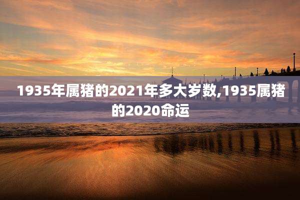 1935年属猪的2021年多大岁数,1935属猪的2020命运