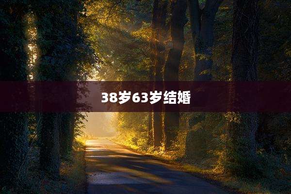 38岁63岁结婚
