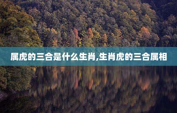 属虎的三合是什么生肖,生肖虎的三合属相