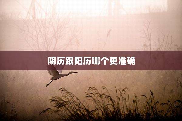 阴历跟阳历哪个更准确