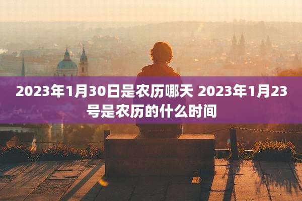 2023年1月30日是农历哪天 2023年1月23号是农历的什么时间