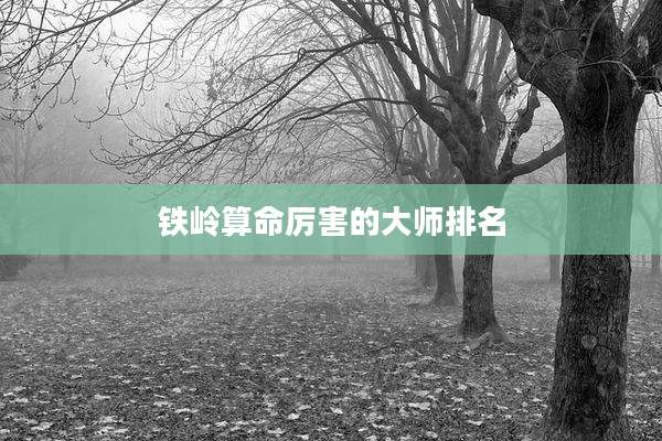 铁岭算命厉害的大师排名