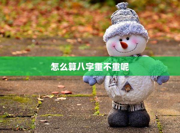 怎么算八字重不重呢