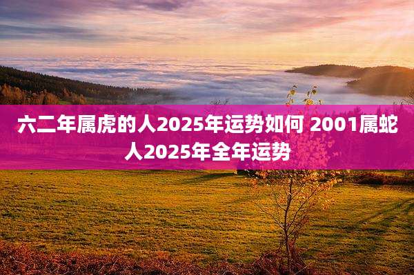 六二年属虎的人2025年运势如何 2001属蛇人2025年全年运势