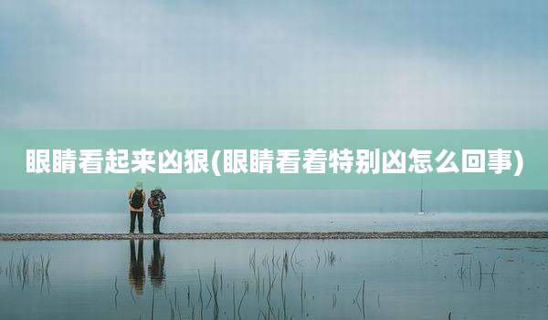 眼睛看起来凶狠(眼睛看着特别凶怎么回事)