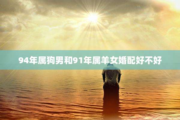 94年属狗男和91年属羊女婚配好不好