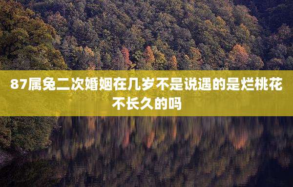 87属兔二次婚姻在几岁不是说遇的是烂桃花不长久的吗