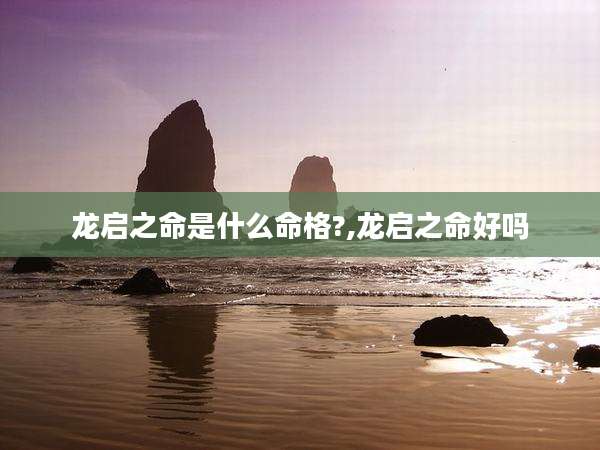 龙启之命是什么命格?,龙启之命好吗