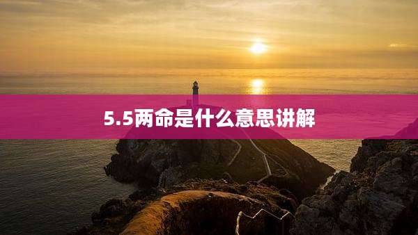 5.5两命是什么意思讲解